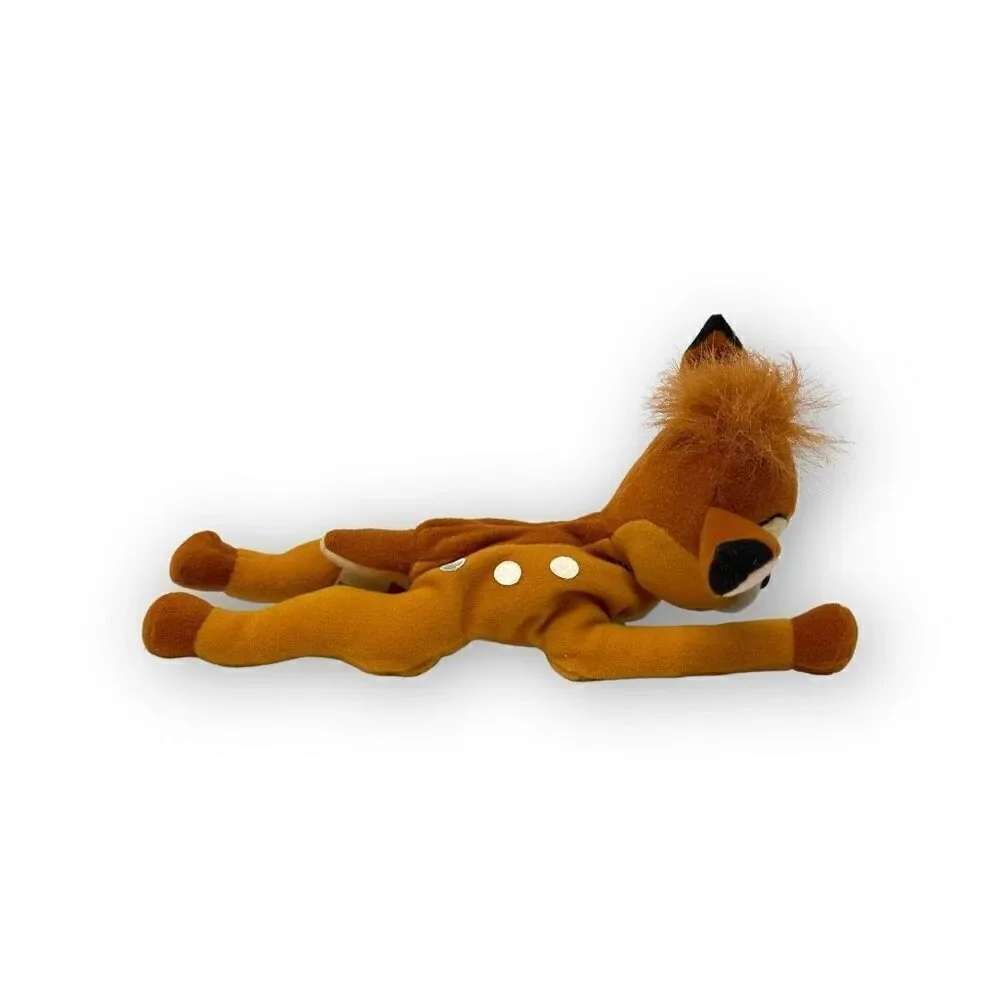 Disney Classics 8” Mattel Arco Toys Beanie Soft Stuffed Plush Laying Bambi Deer